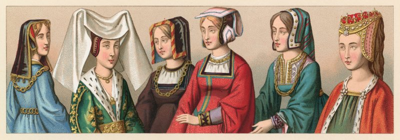 Costume européen des XVe-XVIe siècles - French School
