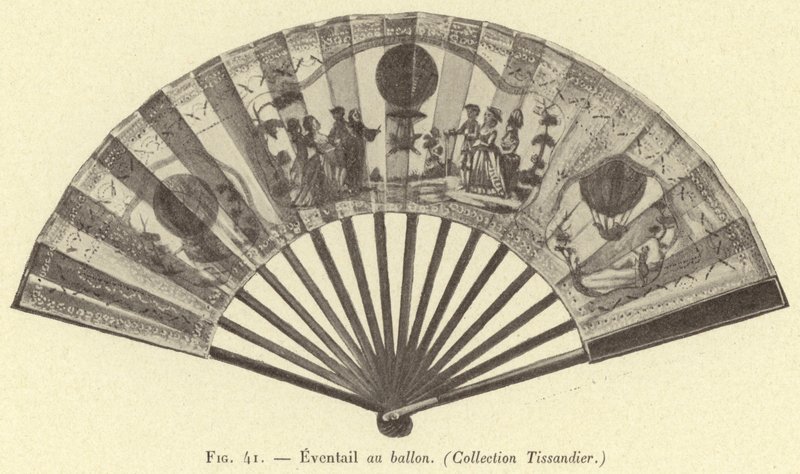 Éventail au ballon, (Collection Tissandier) - French School