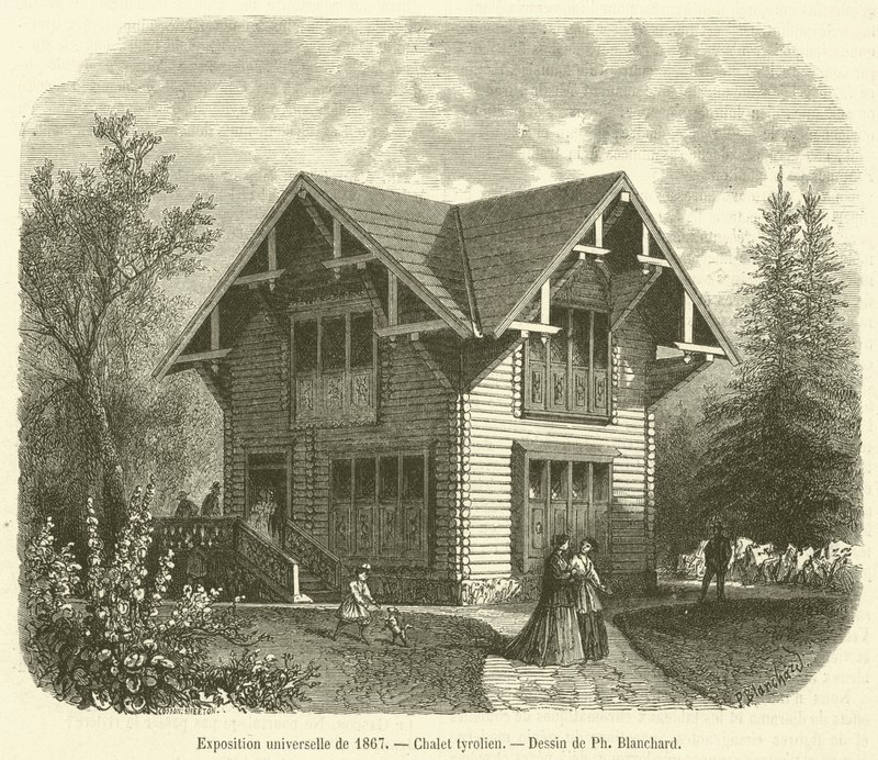 Exposition universelle de 1867, Chalet tyrolien - French School