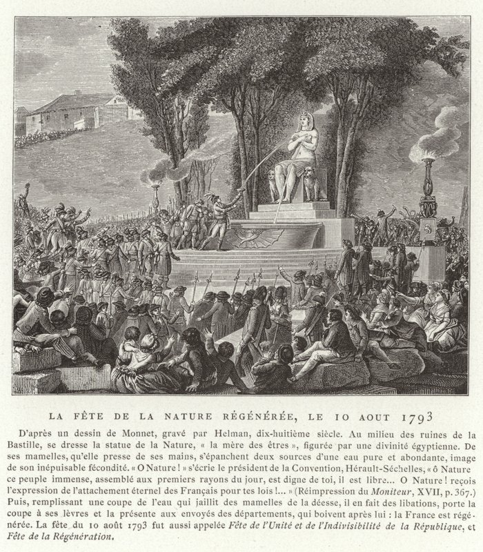 Fête de la Régénération de la Nature, Paris, 10 août 1793 - French School