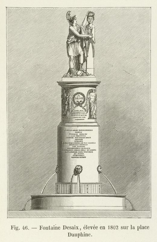 Fontaine Desaix, élevée en 1802 sur la place Dauphine - French School