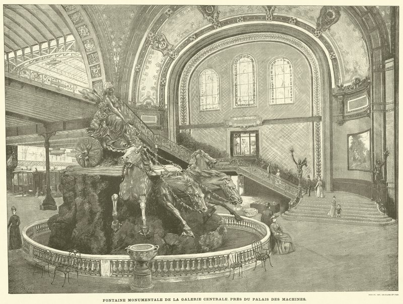 Fontaine Monumentale de la Galerie Centrale, près du Palais des Machines - French School