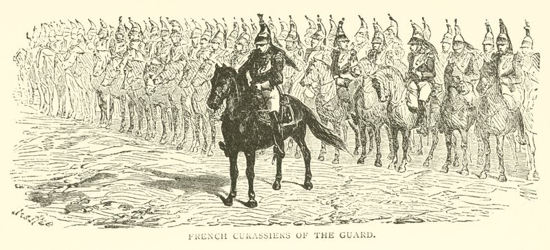 Cuirassiers de la garde française (gravure) - French School