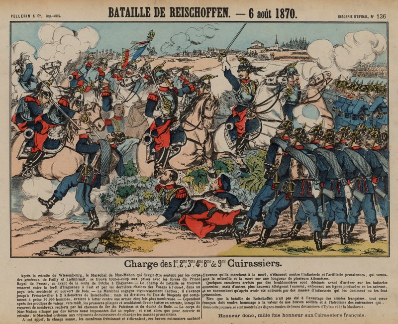 Cuirassiers français chargeant l