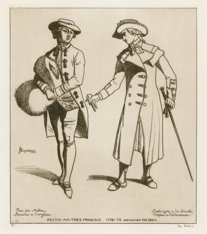 Dandys français, 1778-79 - French School