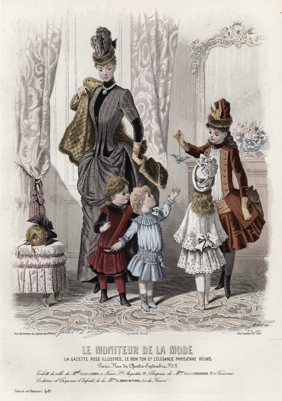 Planche de mode française, fin du XIXe siècle - French School