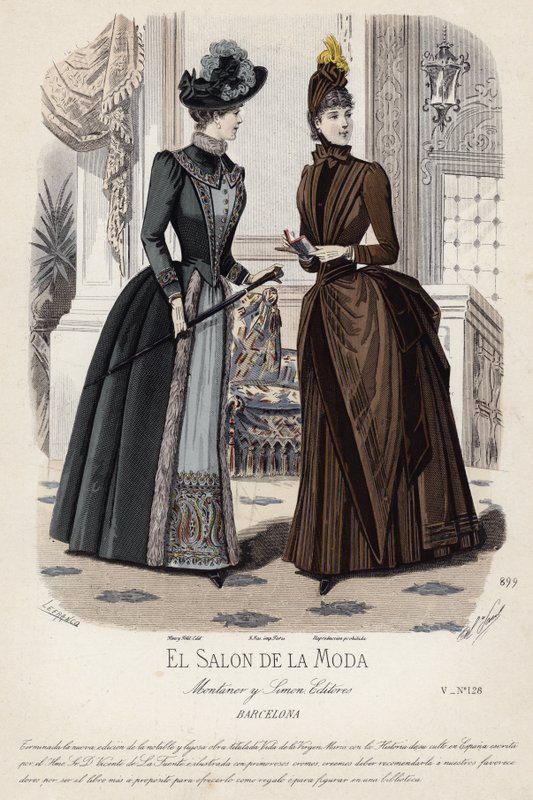 Planche de mode française, fin du XIXe siècle - French School