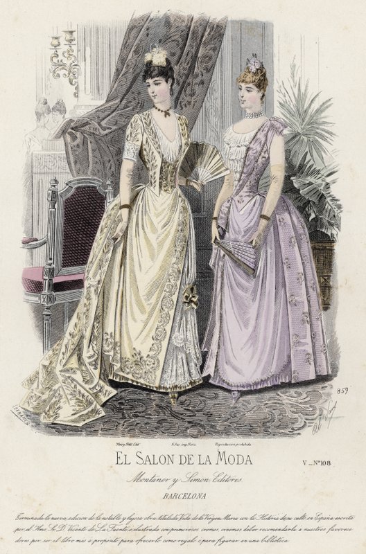 Planche de mode française, fin du XIXe siècle - French School