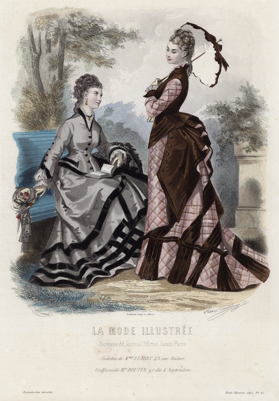 Planche de mode française, fin du XIXe siècle - French School