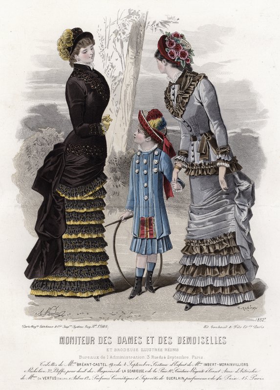 Planche de mode française, fin du XIXe siècle - French School