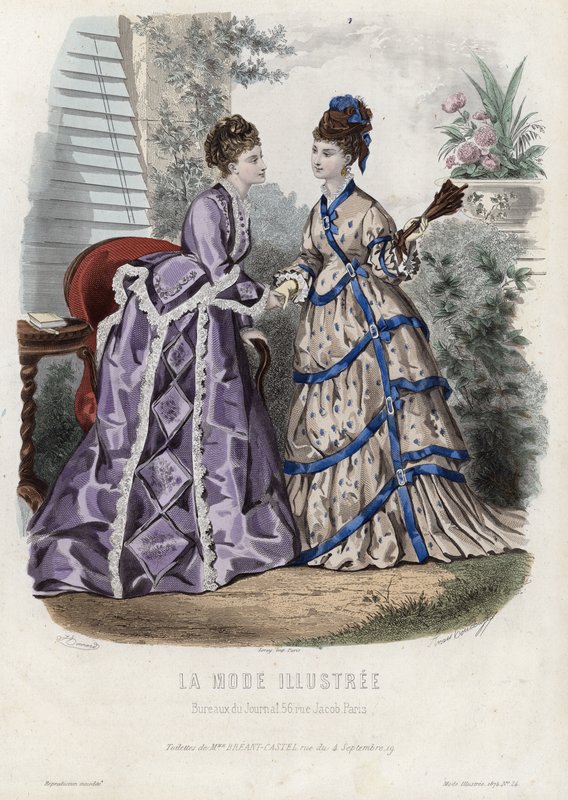 Planche de mode française, fin du XIXe siècle - French School