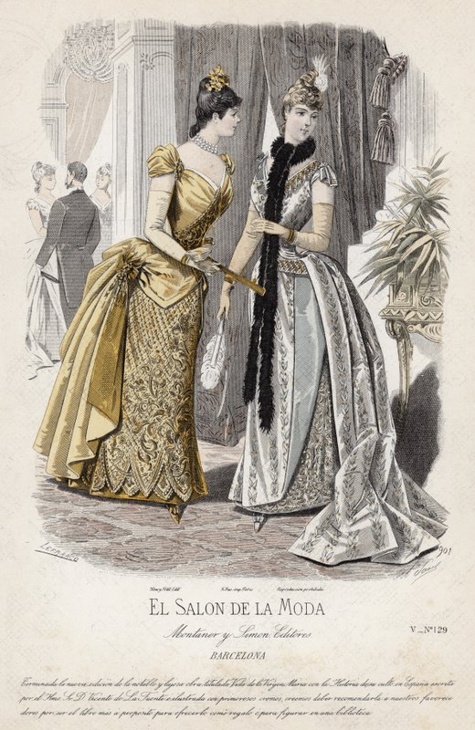 Planche de mode française, fin du XIXe siècle - French School