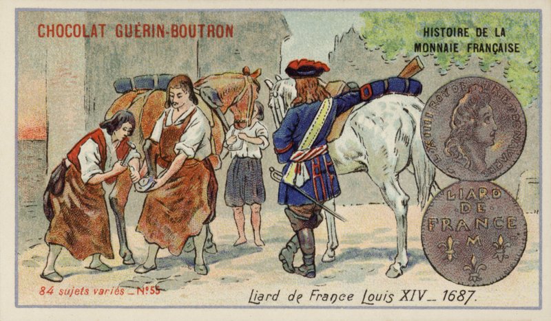 Liard français du règne de Louis XIV - French School