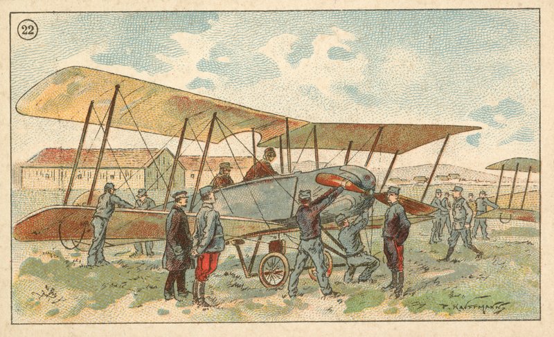 Biplan militaire français - French School