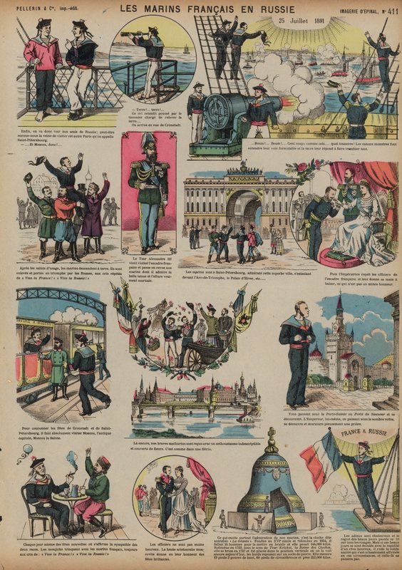 Marins français visitant la Russie, 25 juillet 1891 - French School