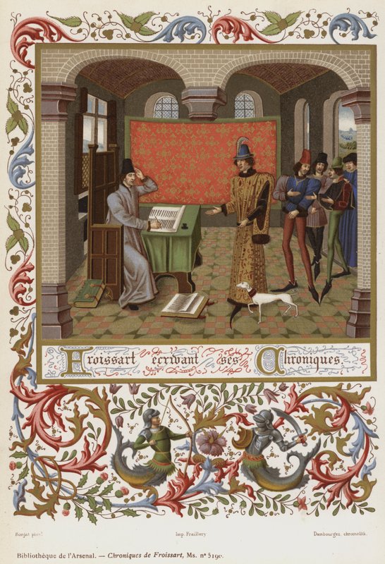 Froissart écrivant ses Chroniques - French School