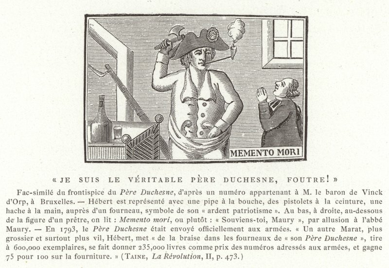 Frontispice du Père Duchesne, années 1790 - French School