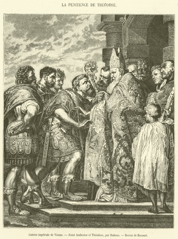 Galerie impériale de Vienne, Saint Ambroise et Théodose - French School