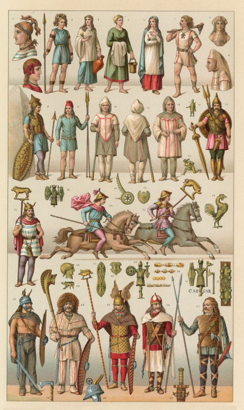 Costume gaulois - French School