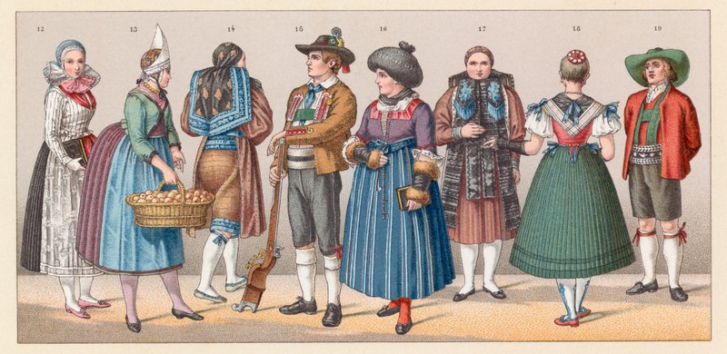 Costume du Tyrol allemand - French School