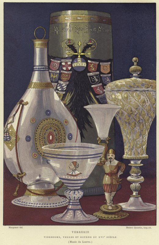Verres, 16ème siècle - French School