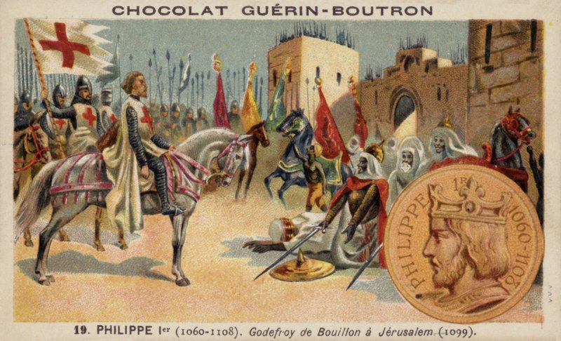 Godefroy de Bouillon à Jérusalem - French School