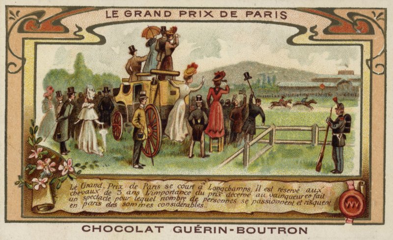 Grand Prix de Paris, Longchamps (chromolithographie) - French School