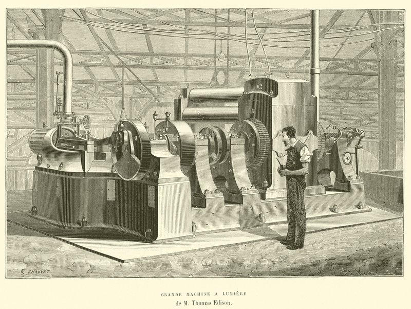 Grande Machine à Lumière de M Thomas Edison - French School