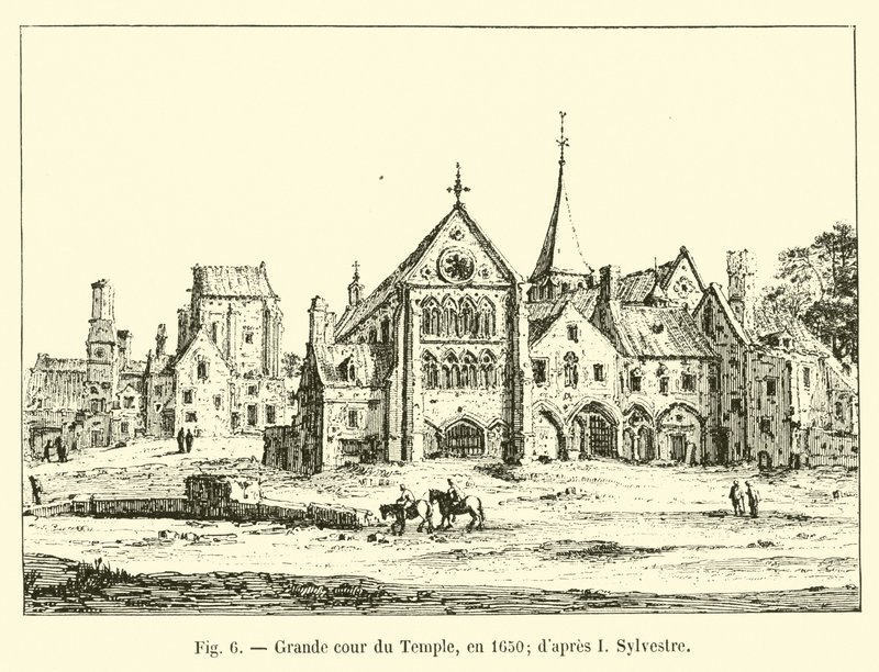 Grande cour du Temple, en 1650 - French School