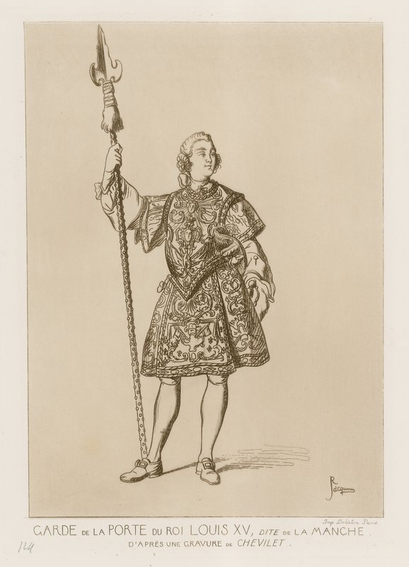Garde de la Porte du Roi Louis XV, dite la manche - French School