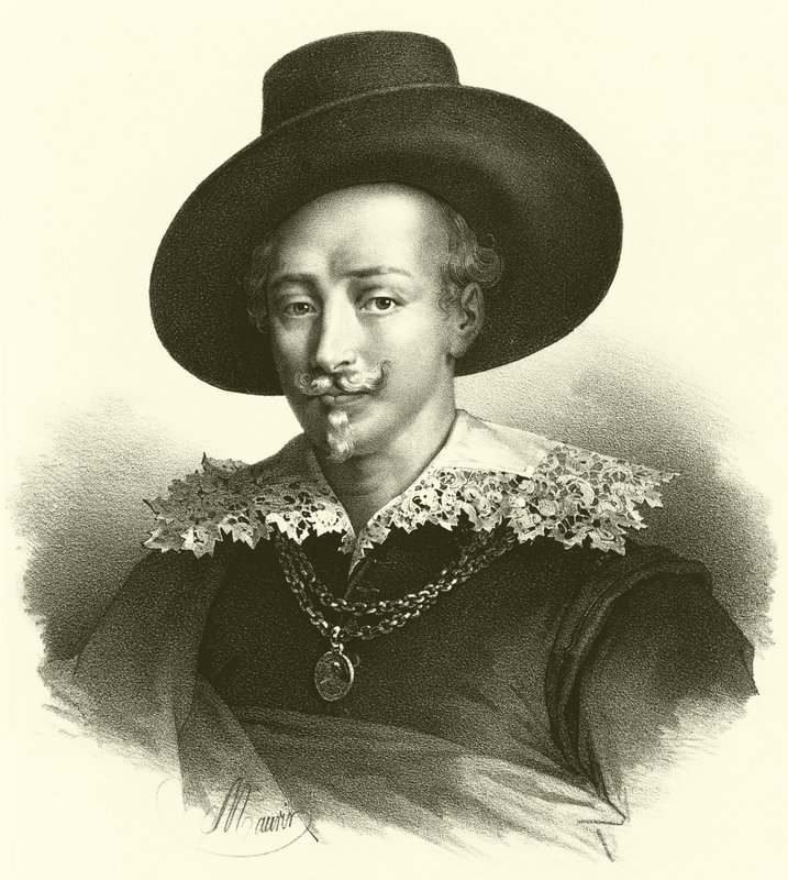 Portrait de Guido Reni (gravure) - French School
