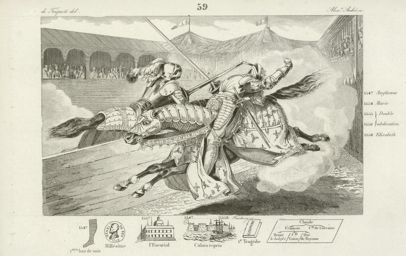 Henri II de France mortellement blessé lors d
