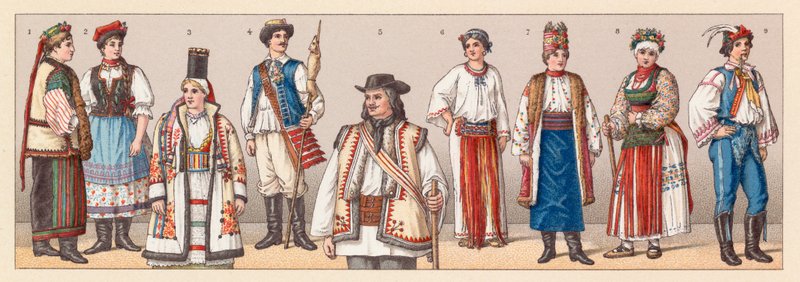 Costume de Hongrie et de Croatie - French School