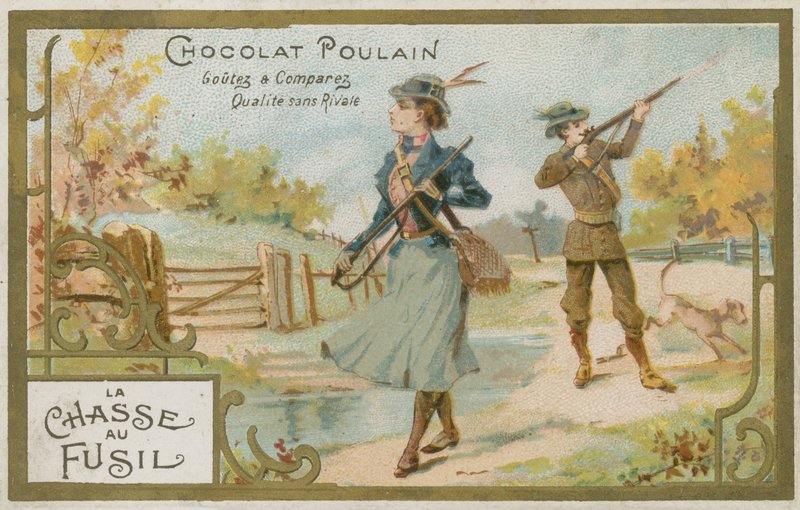 Chasse avec des fusils - French School