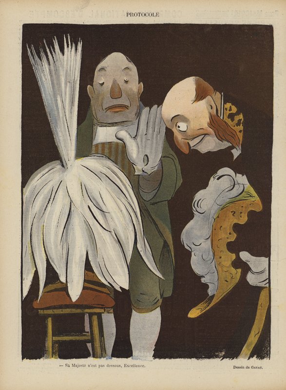 Illustration for Le Rire (colour litho) - French School