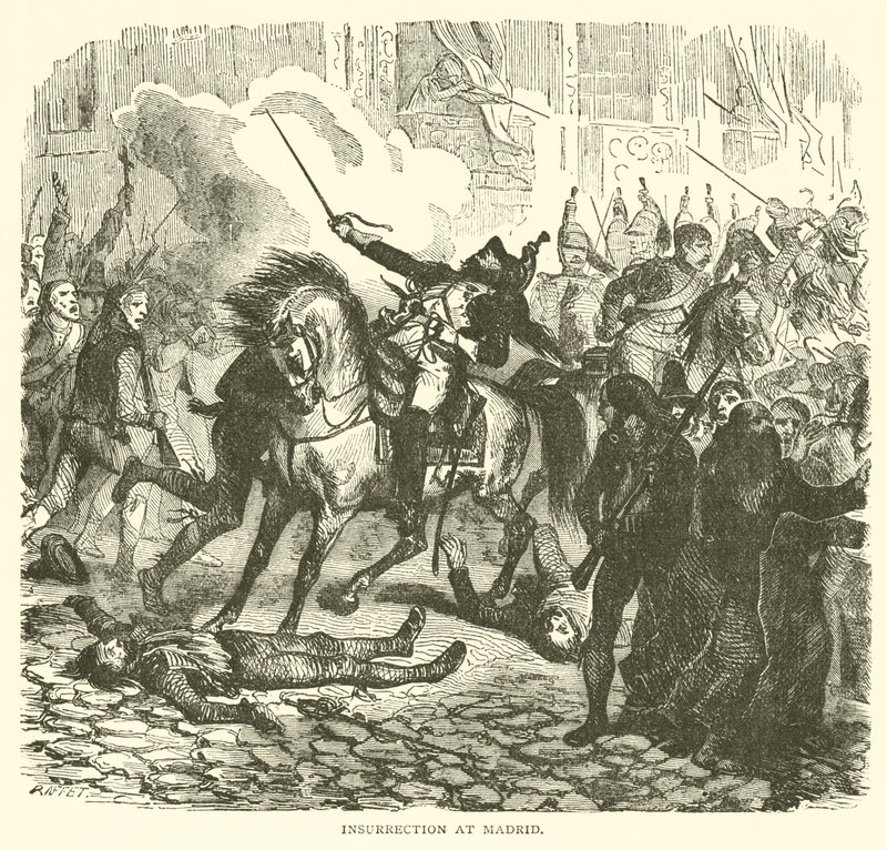 Insurrection à Madrid (gravure) - French School