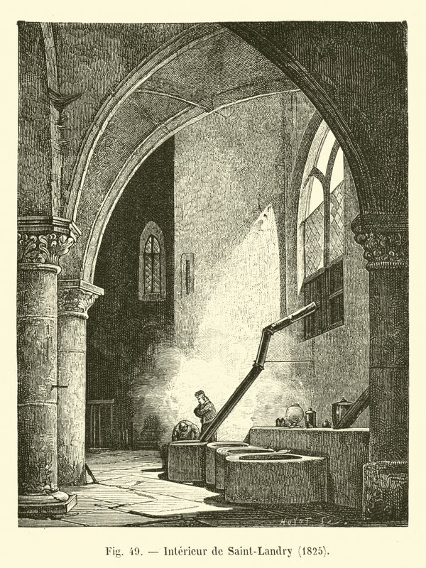 Intérieur de Saint-Landry, 1825 - French School