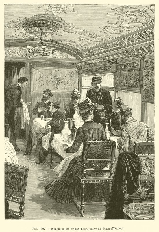 Intérieur du Wagon-Restaurant du train d