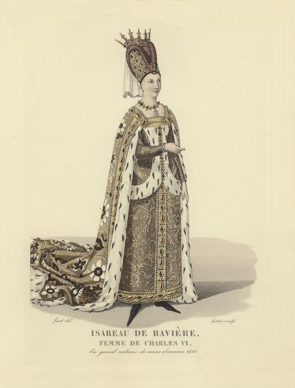 Isabeau de Bavière, épouse du roi Charles VI de France - French School