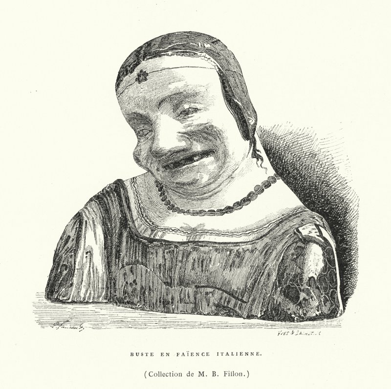 Buste en faïence italienne - French School