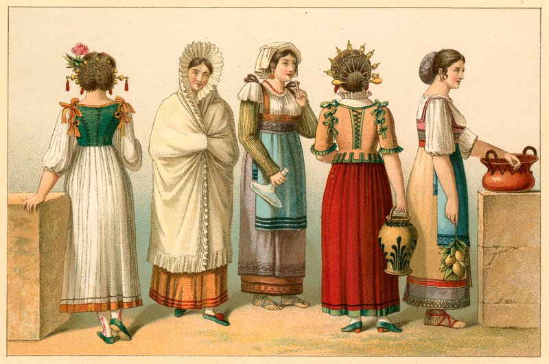 Costume italien - French School