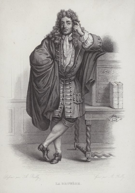 Jean de La Bruyère, philosophe, moraliste et auteur français (gravure) - French School