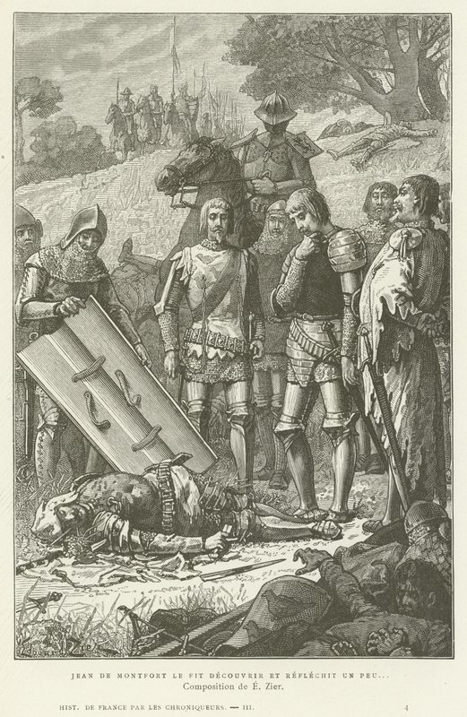Jean de Montfort découvrant le corps de Charles de Blois après la bataille d