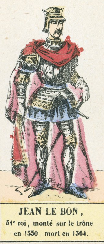 Jean le Bon, 51e roi, monte sur le trône en 1350, mort en 1364 - French School
