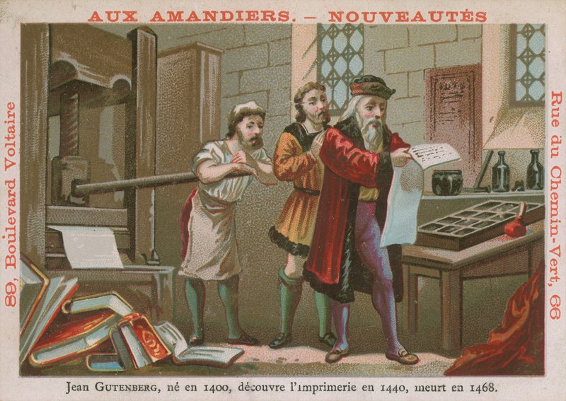 Johannes Gutenberg, inventeur et imprimeur allemand du XVe siècle - French School