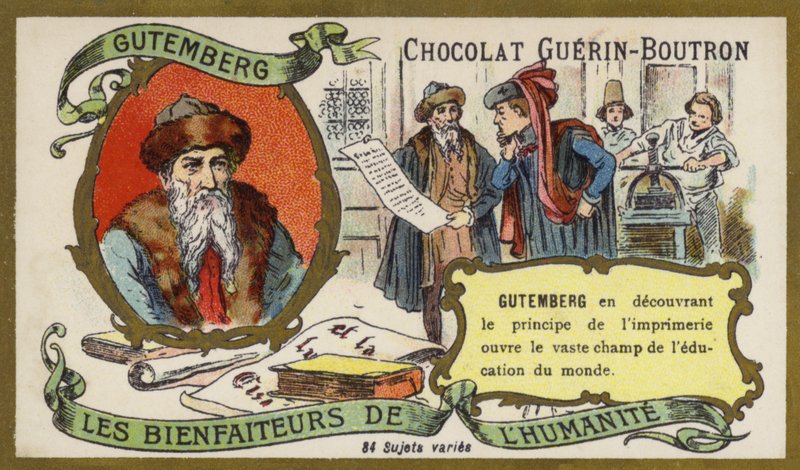 Johannes Gutenberg, graveur, inventeur et imprimeur allemand - French School