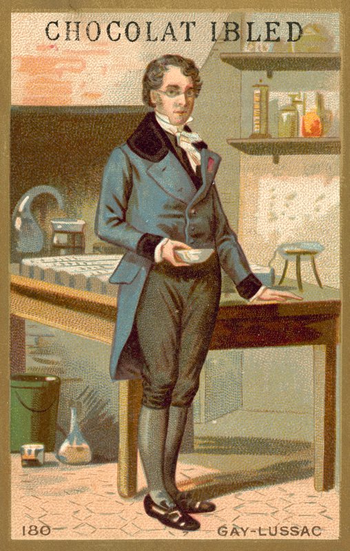 Joseph Louis Gay-Lussac, chimiste et physicien français (chromolithographie) - French School