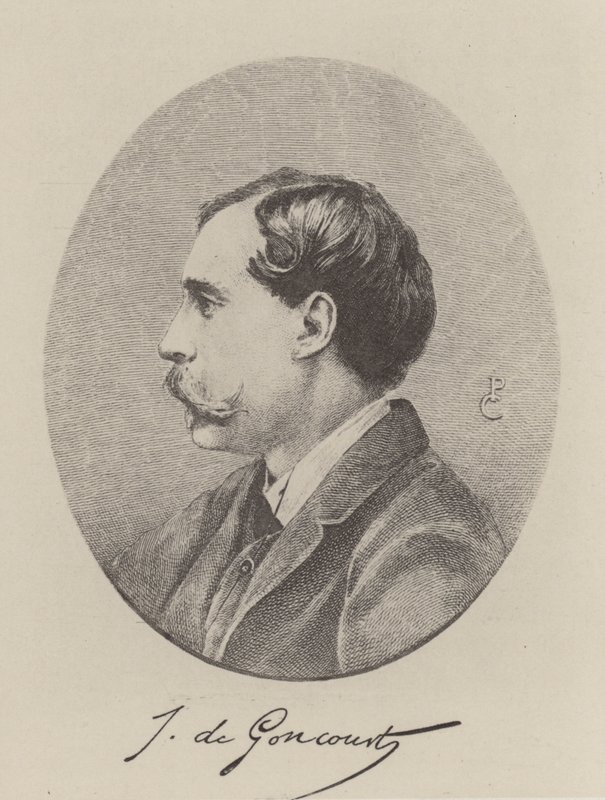 Jules de Goncourt, romancier français (gravure) - French School