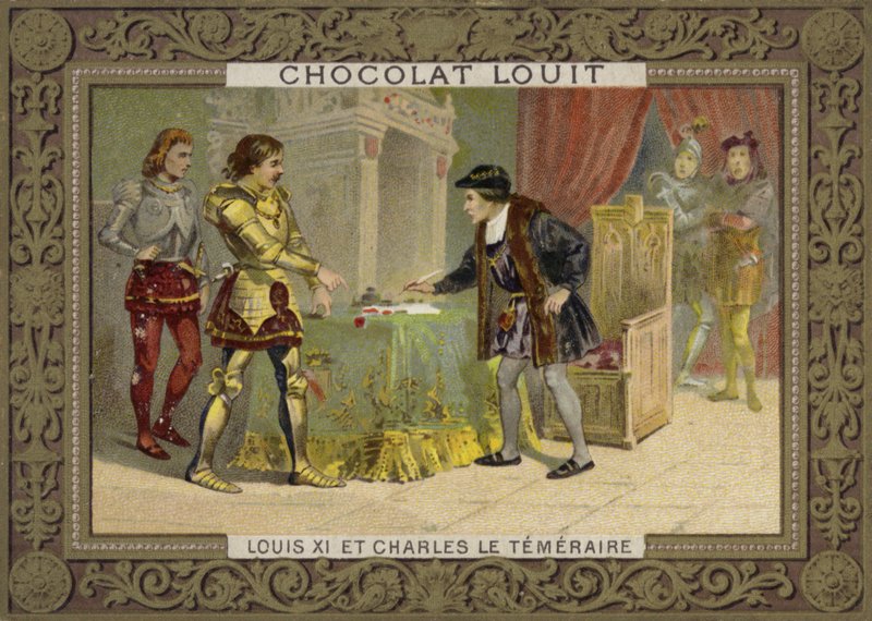 Le roi Louis XI de France et Charles le Téméraire, duc de Bourgogne - French School