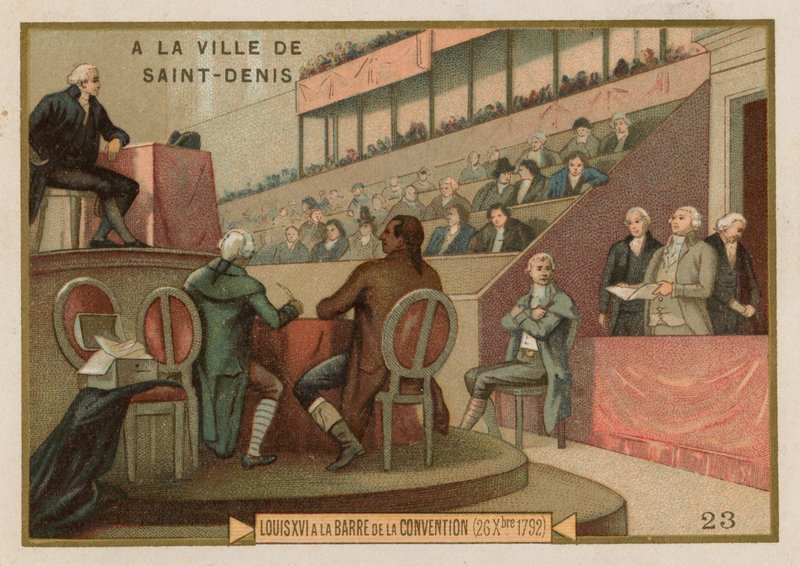 Le roi Louis XVI de France en procès devant la Convention nationale, 1792 - French School